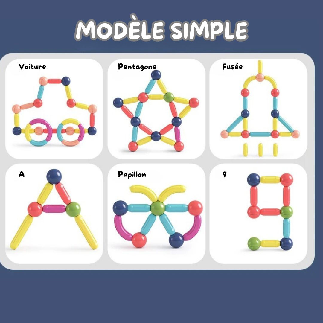 Jeu de construction magnétique - Magnetic Sticks™