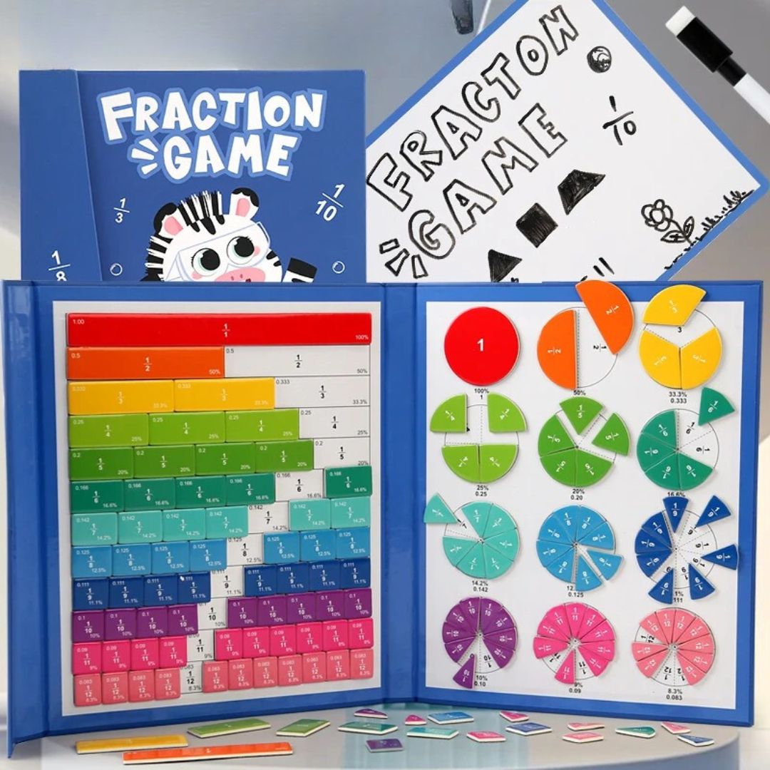 Jeu de Fractions Montessori - Fraction Game Zebra™